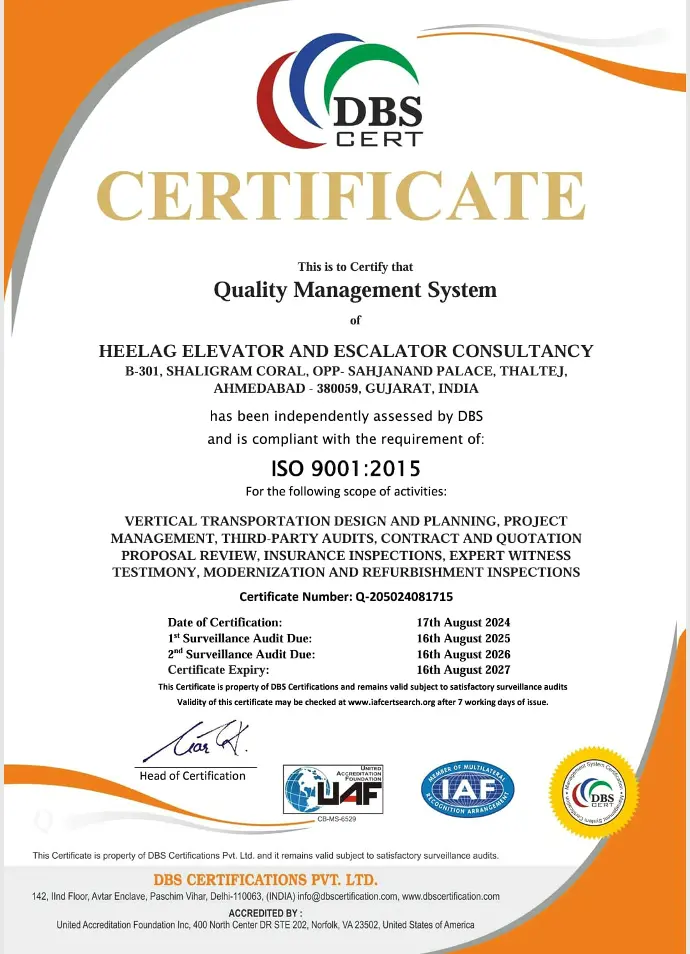 ISO 9001:2015 certificate